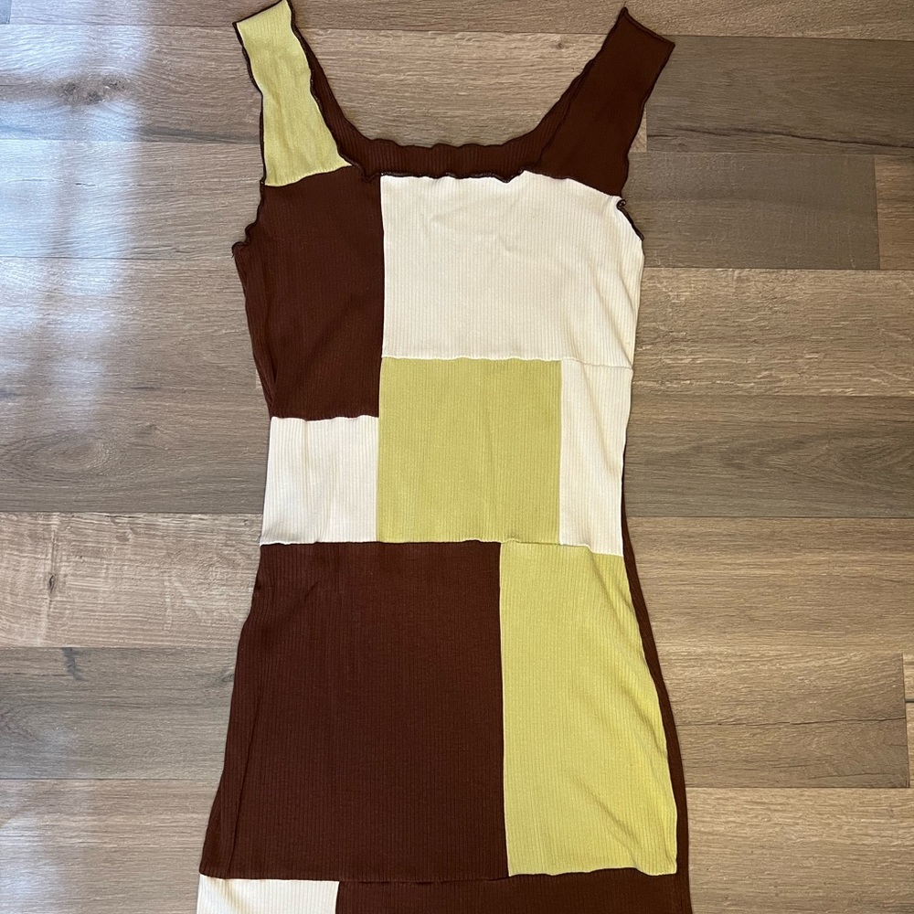 SHEIN Patched Mini Dress